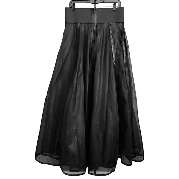 CATHERINE COATNEY ~ Black Mesh Hi-Waist Maxi Skirt ~ XL ~ RARE ~ EUC - Picture 2 of 14
